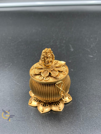 Traditional antique plain lakshmi print kumkum box