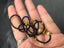 Single line black diamond bead with small gold ball and pearls