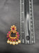Different color stones chandbali earrings