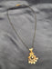 Simple antique peacock design with uncut stones and pearls black beads chain