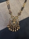 Traditional look antique Lakshmi pendant with black beads chain