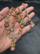 Cute multicolor stone necklace set with a tikka