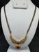 Double line black bead chain with an uncut stones pendant
