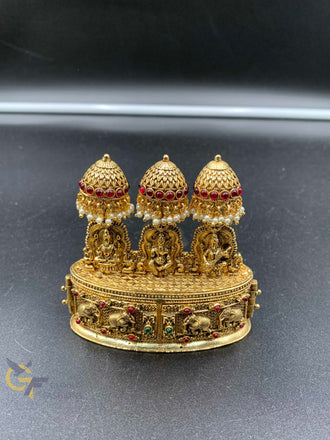 Multicolor stones God kumkum and turmeric box