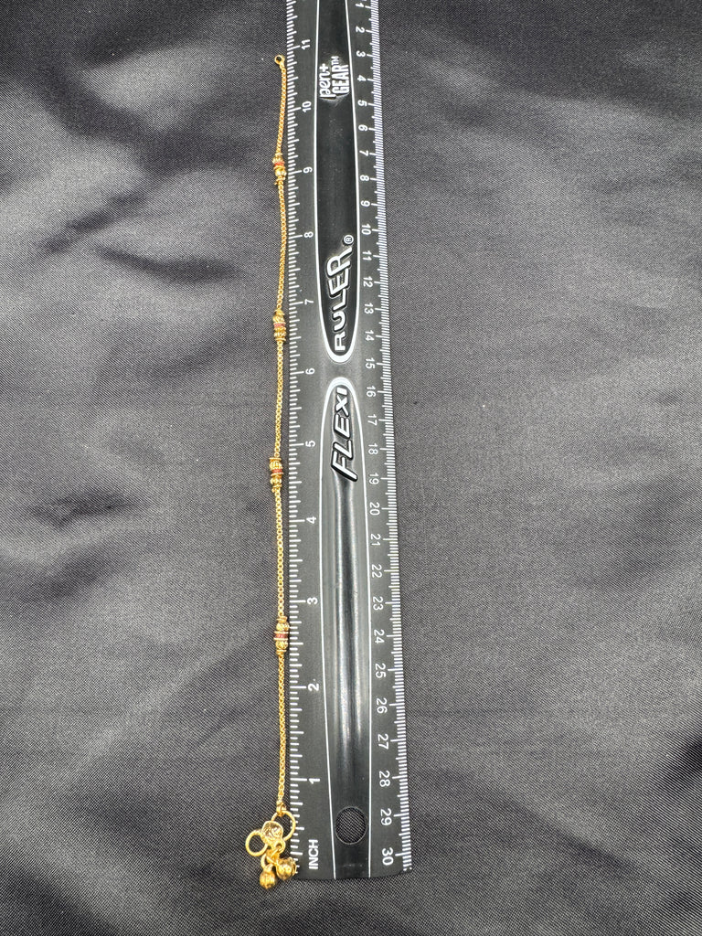 Gold set of 2 Anklets