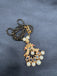 Simple antique peacock design with uncut stones and pearls black beads chain