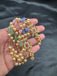 Swarovski pearls with semi-precious multicolor beads
