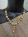 Cute multicolor stone necklace set with a tikka