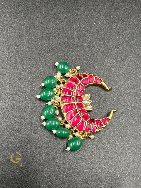 Traditional Ruby & Emerald beads pendant