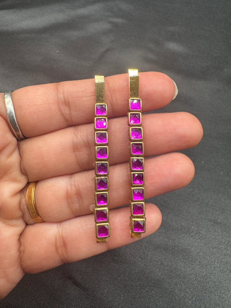 Purple color hair clips