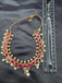 Ruby stones and uncut Stones and pearls necklace set