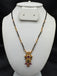 Beautiful and traditional look multicolor Stones pendant with a black bead chain