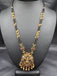 Traditional look antique Lakshmi pendant with black beads chain