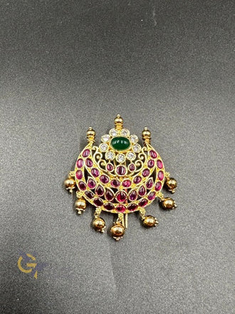 Traditional Ruby stones hair clip