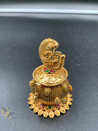 Antique fish peacock with lakshmi Kumkum box
