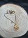 Simple antique peacock design with uncut stones and pearls black beads chain