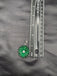 Flower design Emerald stone silver pendant with matching earrings