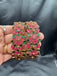 Bright pink and green color handmade Kundan kada bangles