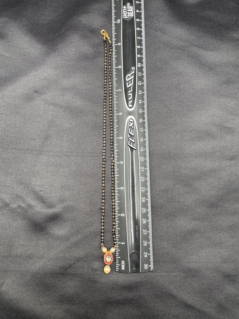 Single Line black bead chain with a small pendant