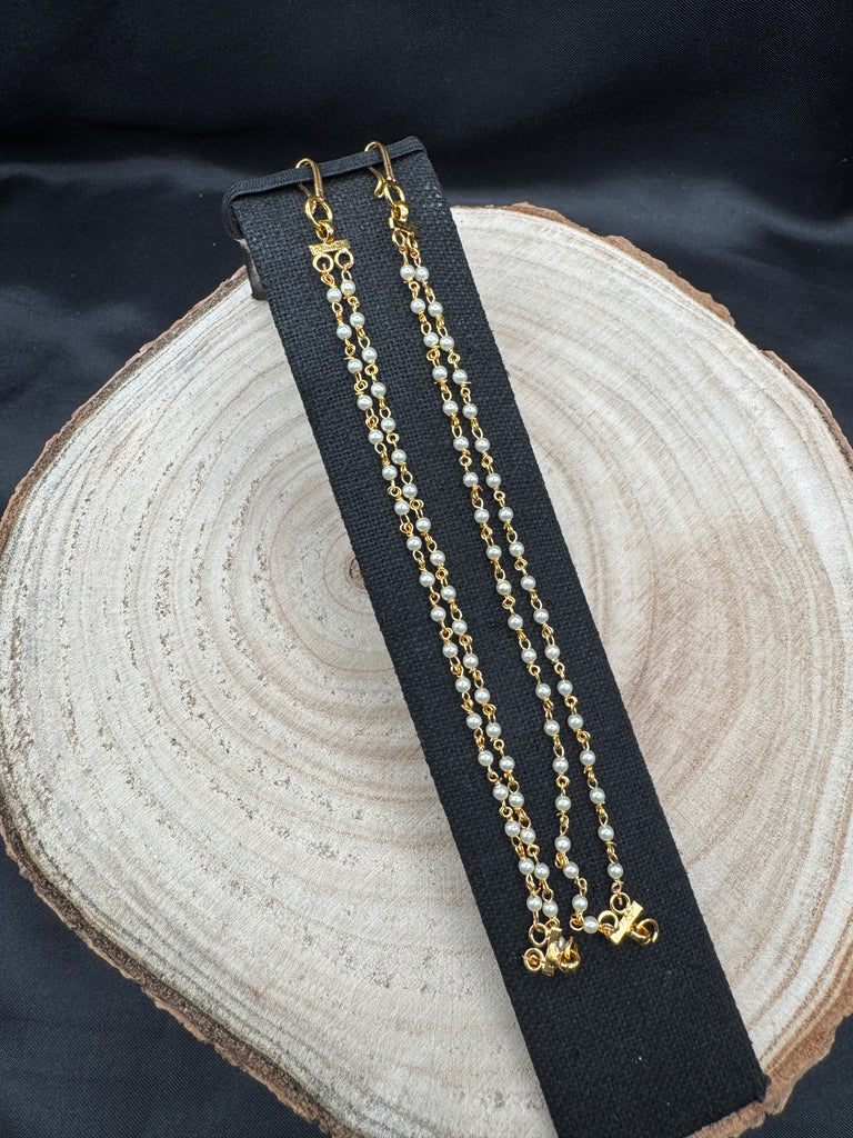 Double line pearls champaswaralu