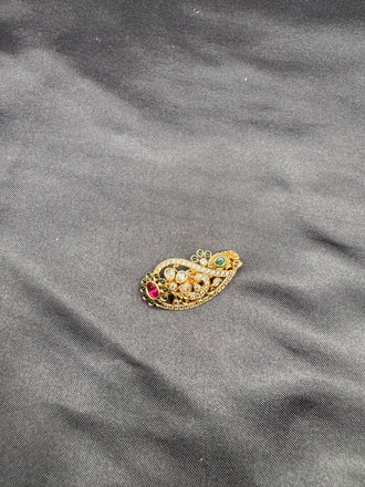 Mango design multicolor Stones Saree pin/ brooch