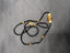 Single line black diamond bead with small gold ball and pearls