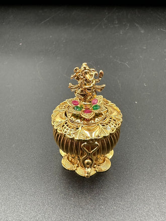 Dancing Ganesh print Kumkum and Turmeric box