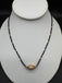 CZ stones ball pendant with black diamond beads chain