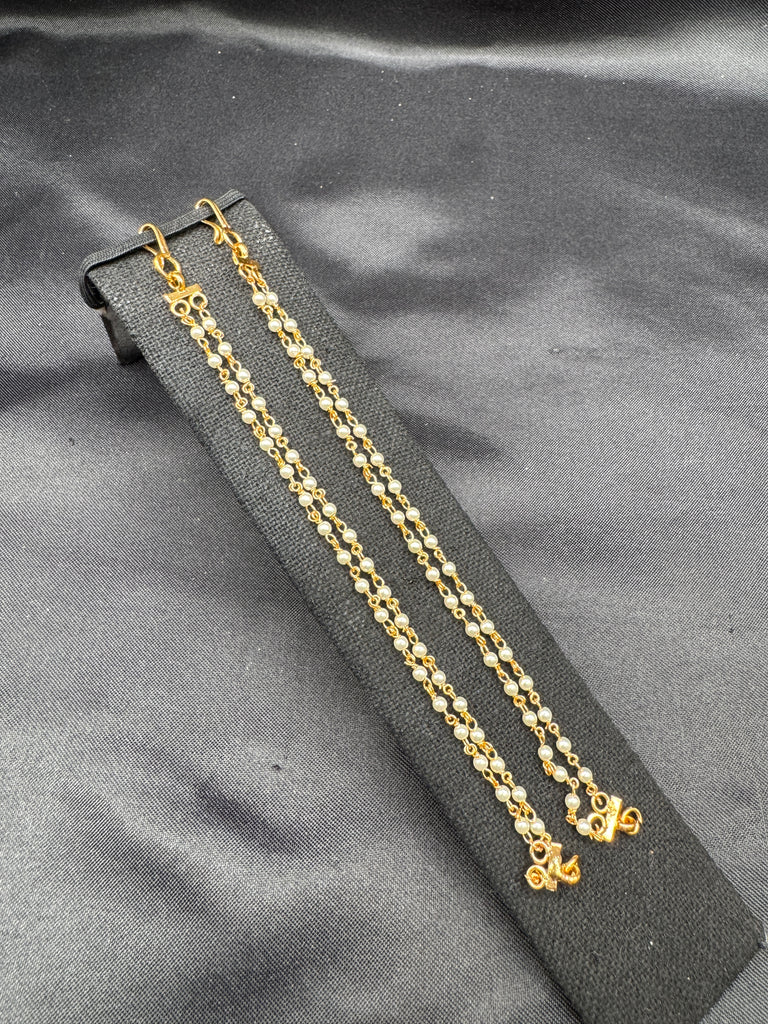 Double line pearls champaswaralu