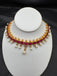Ruby stones and uncut Stones and pearls necklace set