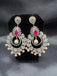 CZ Stones with Pearls big size earrings