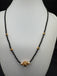 Single line black diamond bead with small gold ball and pearls