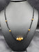 Single line black diamond bead with small gold ball and pearls