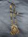 Traditional look antique Lakshmi pendant with black beads chain