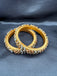 Gold and white combination Kundan kada bangles