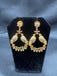 Cz stones and ruby stones birds design chandbali earrings