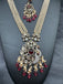 High-quality real Swarovski pearls with moissanite Stones peacock design pendant with matching earrings