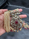 High-quality real Swarovski pearls with moissanite Stones peacock design pendant with matching earrings