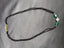 Green beads with black diamond chain
