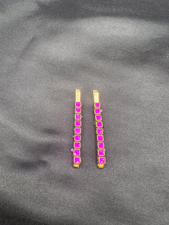 Purple color hair clips