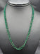 Double-line green crystal beads simple chain