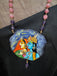 Natural sea Crystal hand painting Radha & Krishna pendant