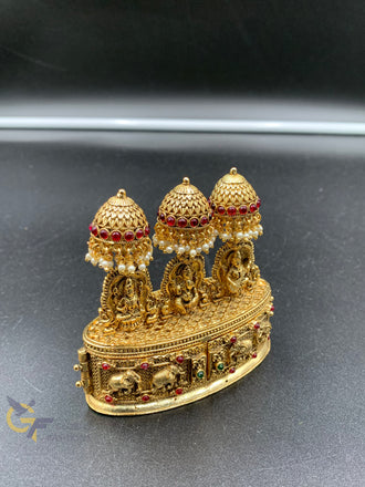 Multicolor stones God kumkum and turmeric box