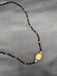 CZ stones ball pendant with black diamond beads chain