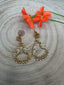 Cz stones and ruby stones birds design chandbali earrings