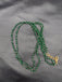 Double-line green crystal beads simple chain