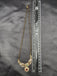 Double line black bead chain with an uncut stones pendant