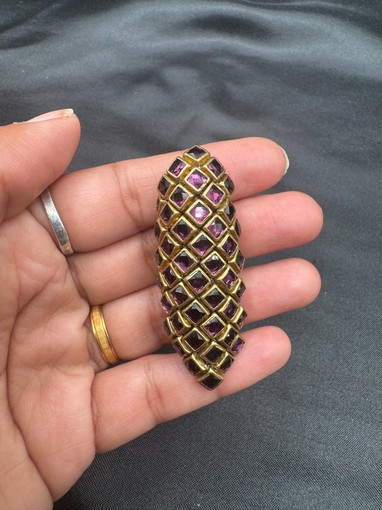 Different colors of Kundan Stones saree pins