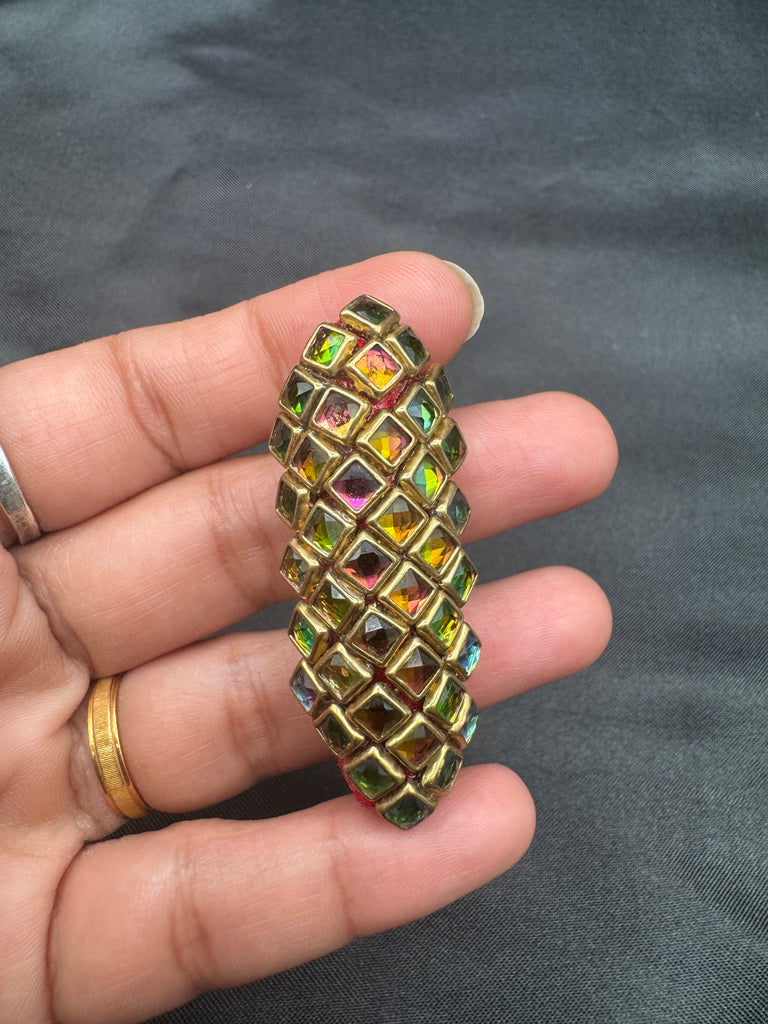 Different colors of Kundan Stones saree pins