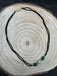 Green beads with black diamond chain